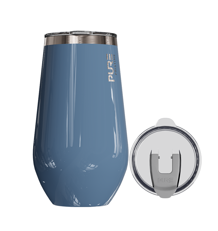 Halfsies Wine 16oz Solid – Denim - PURE Drinkware