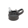 Gray kids flipswitch lid for sippy cups with handle on a white background