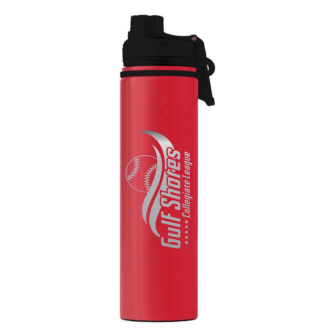 Gulf Shores - 25oz Antimicrobial Water Bottle - Ruby