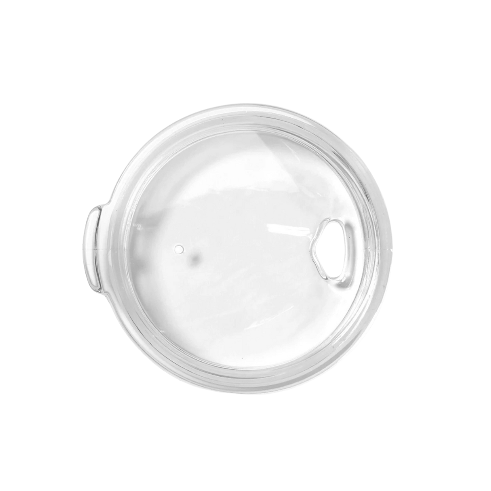 Clear plastic lid for 3ooz and 32oz tumblers on a white background