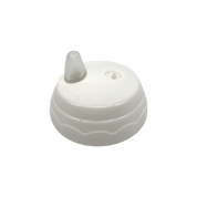 White plastic 9oz Sippy Cup lid on a white background