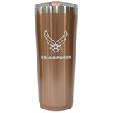 22oz Twistie Tumbler - Air Force Logo on Rose Gold