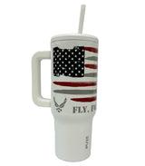 40oz Tumbler with Handle - Air Force Fly. Fight. Win.
