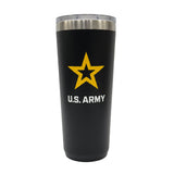 22oz Twistie Tumbler - Army Logo on Black