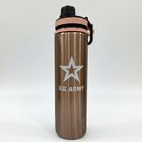 25oz Endurance Bottle - Army Logo on Rose Gold