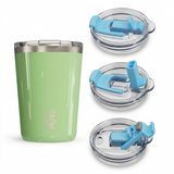“Twistie” Stainless Steel Kids Cup with Straw – 14oz – Antimicrobial - Solid Colors