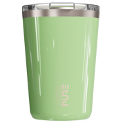 A 14oz antimicrobial green-colored tumbler 