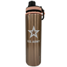 Official U.S. Army Logo on rose gold water bottle