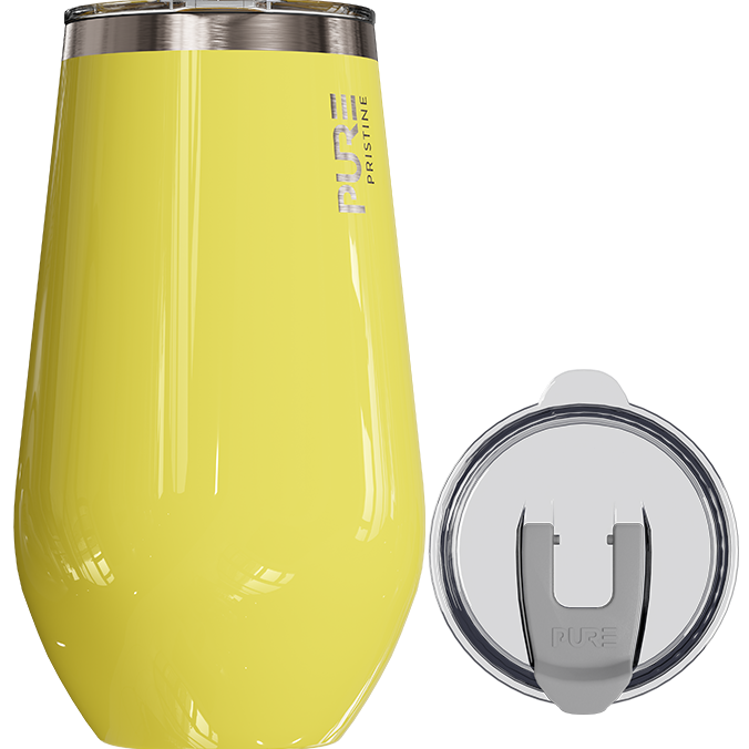 “Halfsies” Wine Tumbler 16oz – Antimicrobial - Solid Colors - PURE Drinkware