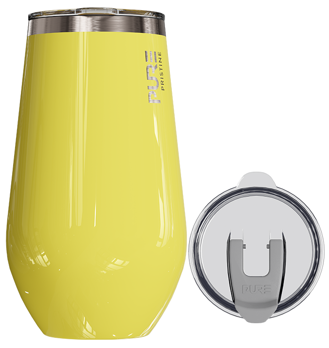 “Halfsies” Wine Tumbler 16oz – Antimicrobial - Solid Colors - PURE Drinkware