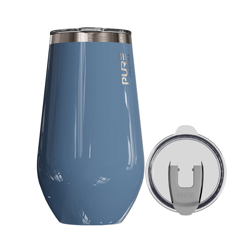 Halfsies Wine 16oz Solid – Denim - PURE Drinkware
