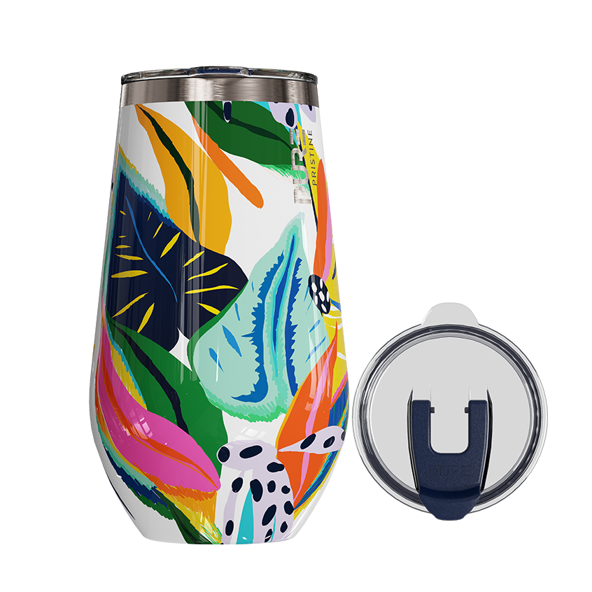 Halfsies Wine 16oz Patterns – Floral Reef - PURE Drinkware