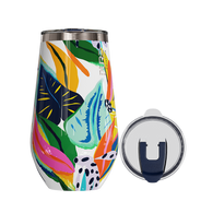 Halfsies Wine 16oz Patterns – Floral Reef - PURE Drinkware
