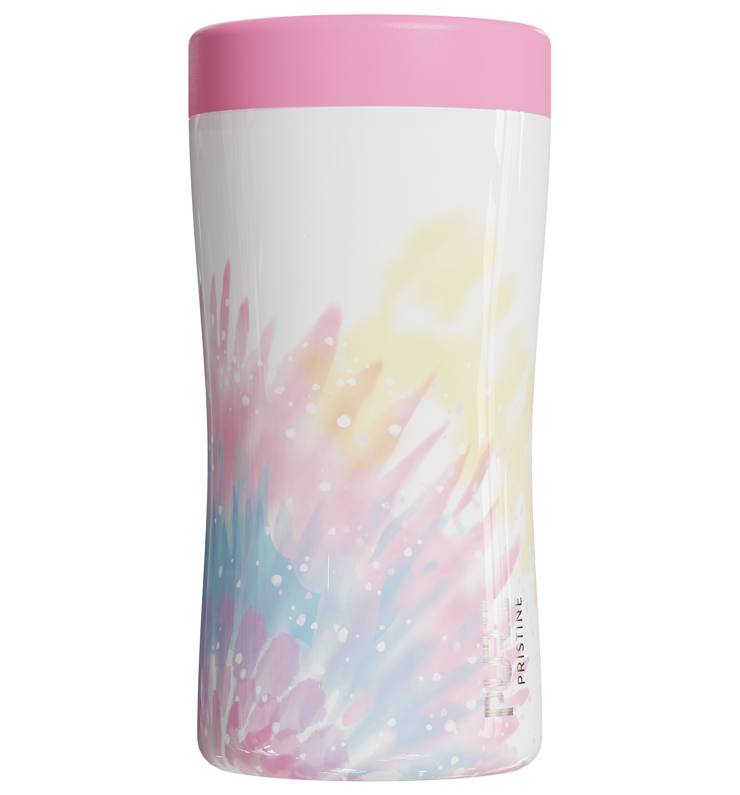 Peace and love design on a 12 oz insulated stainless steel can holder