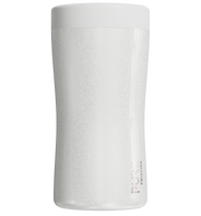 A diaphanous 12oz Kojak antimicrobial insulated can cooler designed to fit multiple sized cans and bottles, shown in white color.