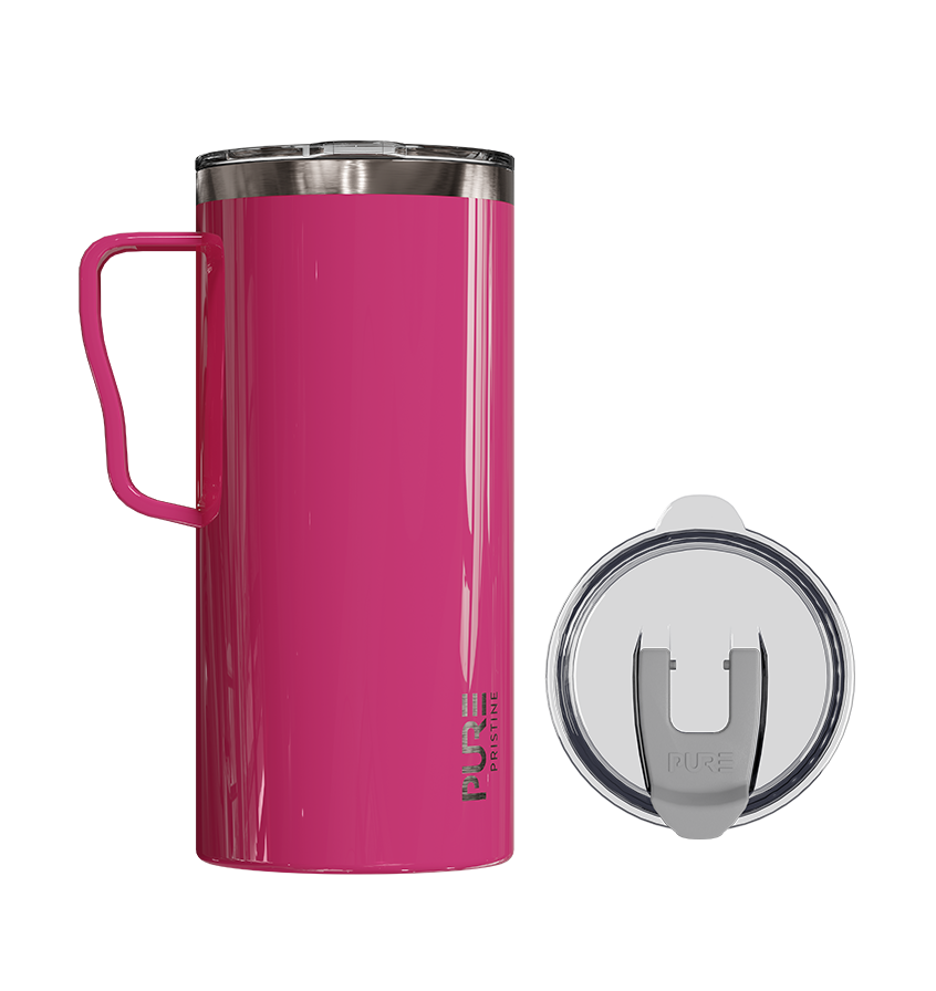 “It Fits” Thermal Travel Mug 18oz – Antimicrobial - Solid Colors - PURE Drinkware