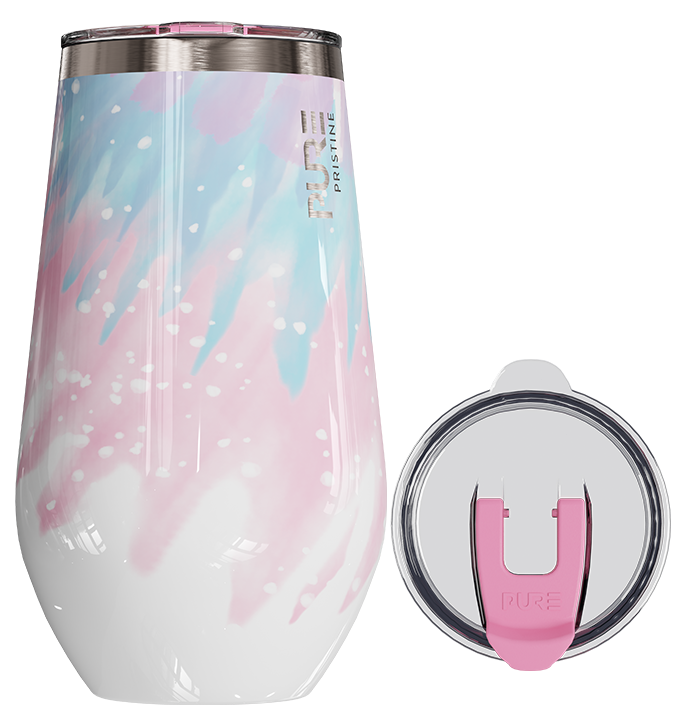 “Halfsies” Wine Tumbler 16oz – Antimicrobial - Patterns - PURE Drinkware