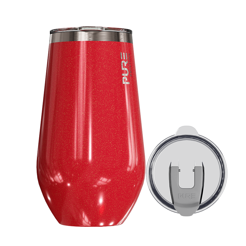 Halfsies Wine 16oz Solid – Ruby - PURE Drinkware