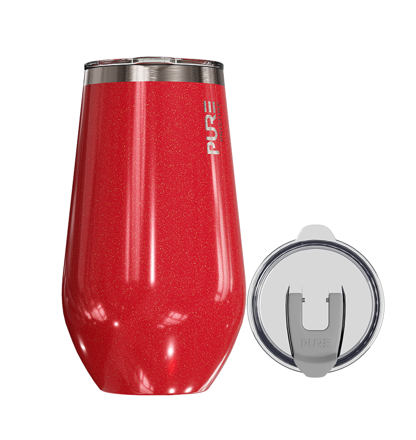 Halfsies Wine 16oz Solid – Ruby - PURE Drinkware