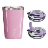 “Twistie” Stainless Steel Kids Cup with Straw – 14oz – Antimicrobial - Solid Colors